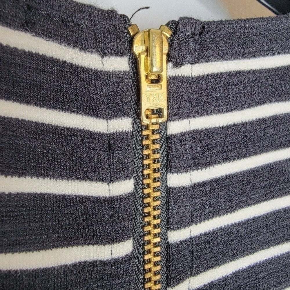 J. Crew Optical Illusion Black/White Striped Dress - Picture 12 of 15